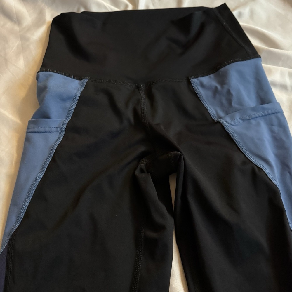 Aerie Chill. Play. Move. Women's Colorblock Ankle Leggings Stretch Pockets S - Picture 5 of 9